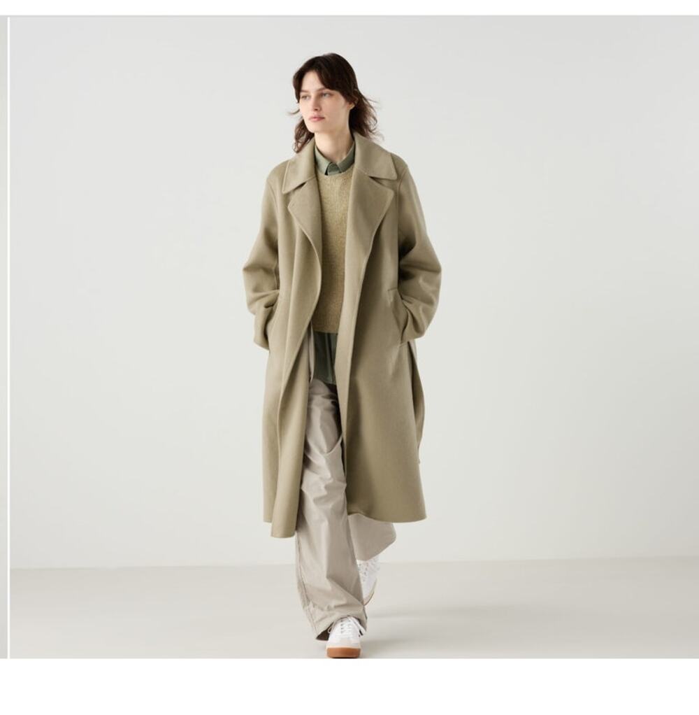 Uniqlo by :C Wool Blend Coat Tan Size L